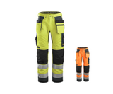 Darba bikses SNICKERS WORKWEAR AllroundWork Hi-Vis ar nokarenām kabatām, klase 2