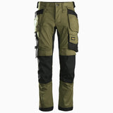Darba bikses SNICKERS WORKWEAR AllroundWork no elastīga auduma ar nokarenām kabatām 