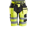 Šorti SNICKERS WORKWEAR FlexiWork Hi-Vis ar nokarenām kabatām, 1. klase