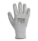 PU pārklājuma cimdi WORTEX 6707...6711, griezumu izturība D