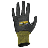 Īpaši plāni PU pārklājuma cimdi WORTEX WG650, griezuma izturība D