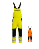 Elastīgs darba puskombinezons ar kokvilnu BoSafety COMBO Hi-vis C2