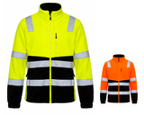 Flīsa džemperis ar rāvējslēdzēju BoSafety FLEECE FIT Hi-vis C3