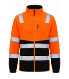Flīsa džemperis ar rāvējslēdzēju BoSafety FLEECE FIT Hi-vis C3