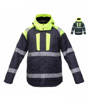 Ziemas jaka BoSafety CANVAS NEW ar atstarojošām joslām FB-8926NEW