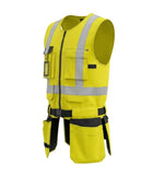 Augstas redzamības darba veste ar kabatām BoSafety TACTICAL C2