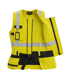 Augstas redzamības darba veste ar kabatām BoSafety TACTICAL C2
