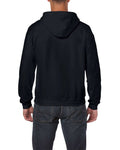 Džemperis ar rāvējslēdzēju un kapuci UNISEX GI18600 HEAVY BLEND™