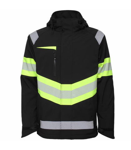 Ziemas softshell darba jaka BoSafety ATLANTA ar HI-VIS elementiem