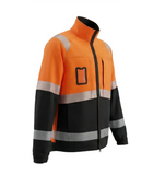 Elastīga darba jaka ar kokvilnas pārklājumu BoSafety COMBO Hi-vis C2