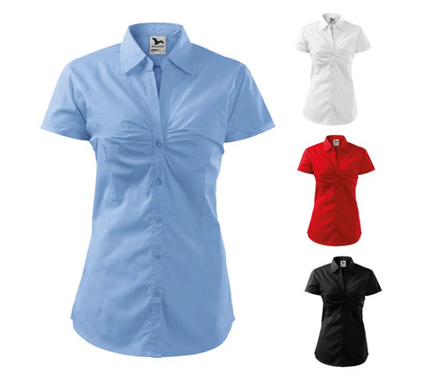 Sieviešu kokvilnas krekls Malfini CHIC 214 ar īsām piedurknēm